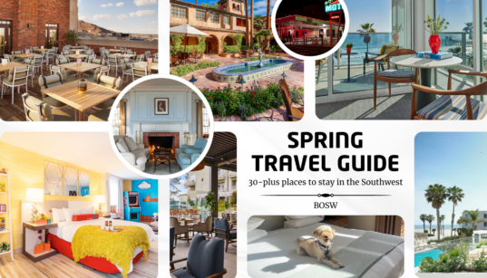 2025 spring break collage of Southwest hotels, motels and resorts.