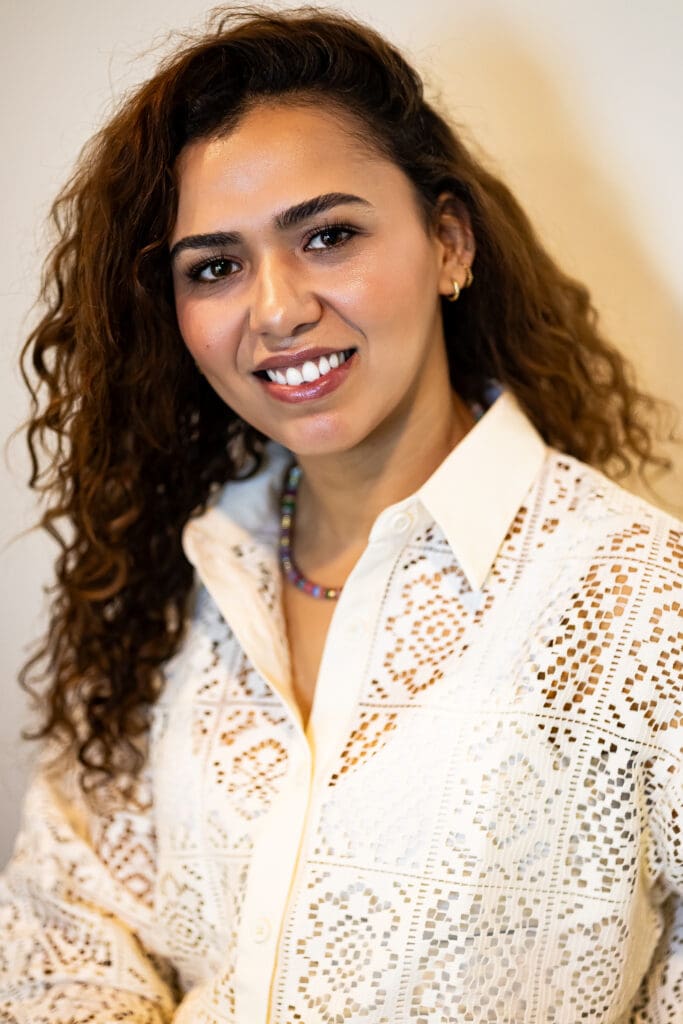 A portrait photo of Prickly Pear: Brain & Hormones founder Imen Maaroufi Clark.
