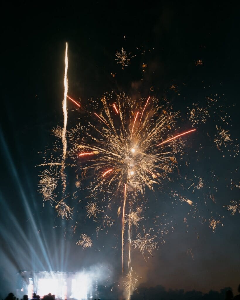 Fireworks for the Fourth of July in Arizona at Schnepf Farms.
