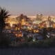 An El Paso skyline, cityscape with downtown buildings and lights.