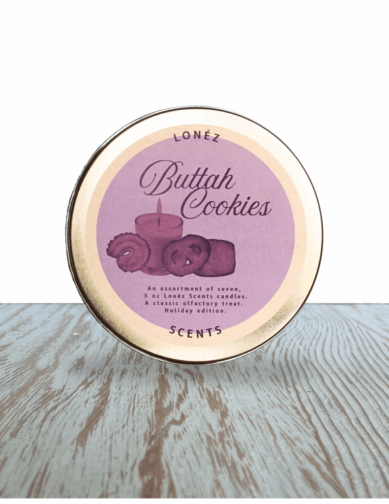 A LONÉZ SCENTS Buttah Cookies tin. 