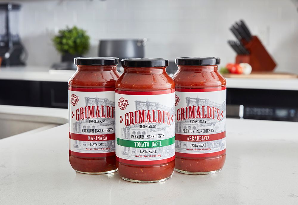 A trio of Grimaldi's Italian sauces.